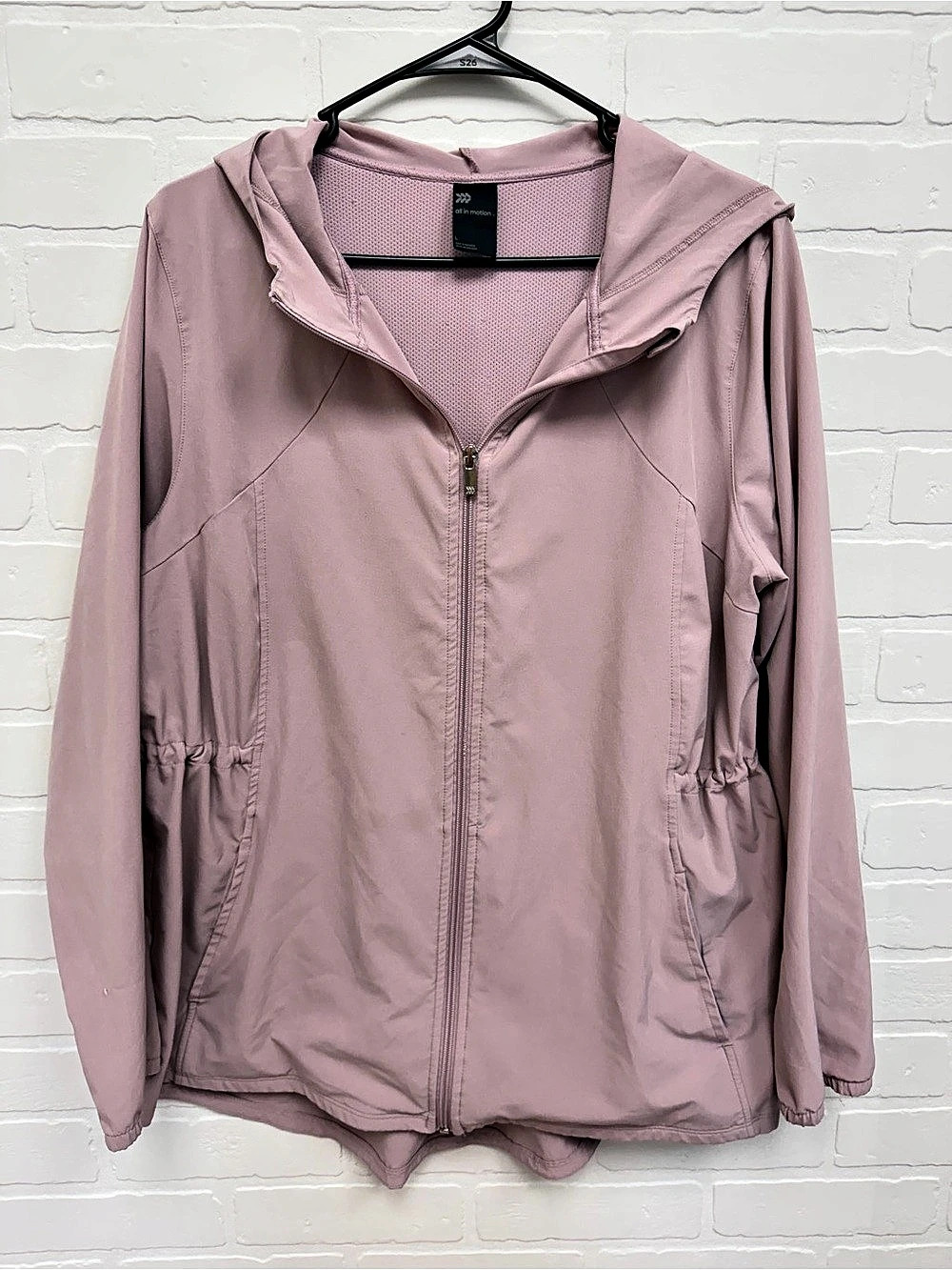 All in Motion Women's Hooded Utility Jacket in Pink Like New